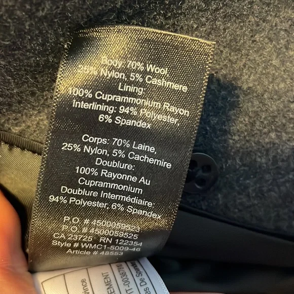 *Host Pick* Babaton aritzia bromley dark grey wool coat - Picture 9 of 11